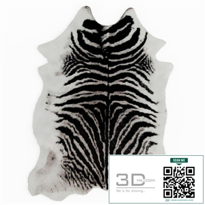 Zebra Black And White Rug