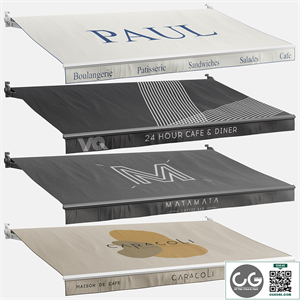 Awnings set 1 (cafe)