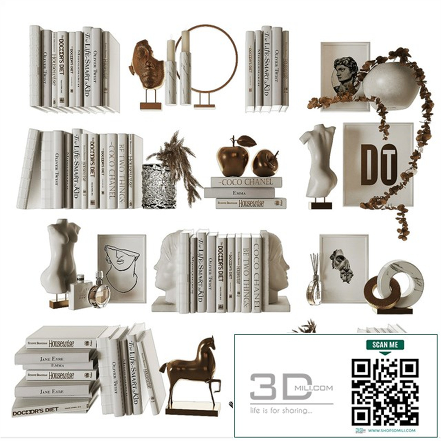 Decorative shelf filling set 9