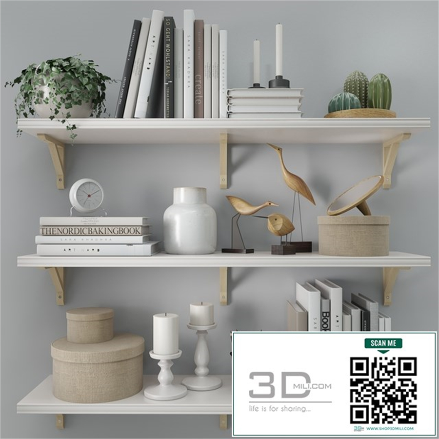 Shelves Bergshult / Sandshult (ikea) with Decorative Filling