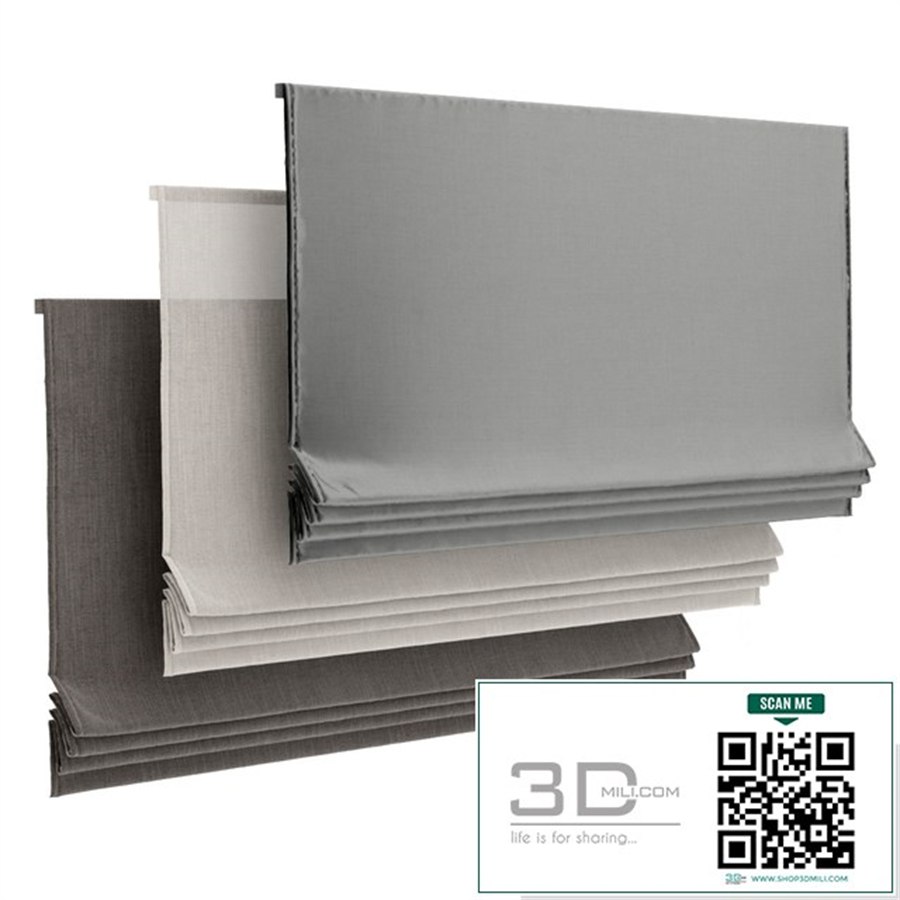 RH Flat Romain Shade 1500 mm