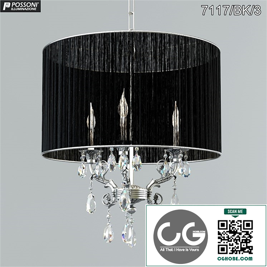 Possoni Illuminazione Ricordi Di Luce 7117 / BK / 3