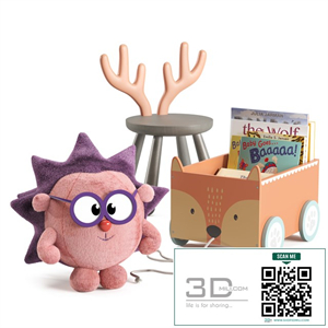 Set of toys and decor for a children's room, Hedgehog