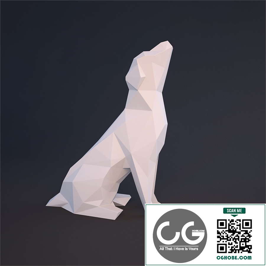 Plaster figure of a dog