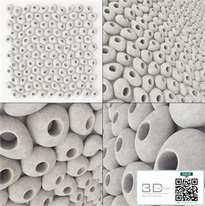 Pebble smooth hole tile n1