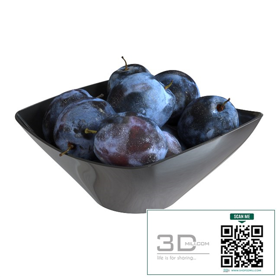 Plum in a black cup