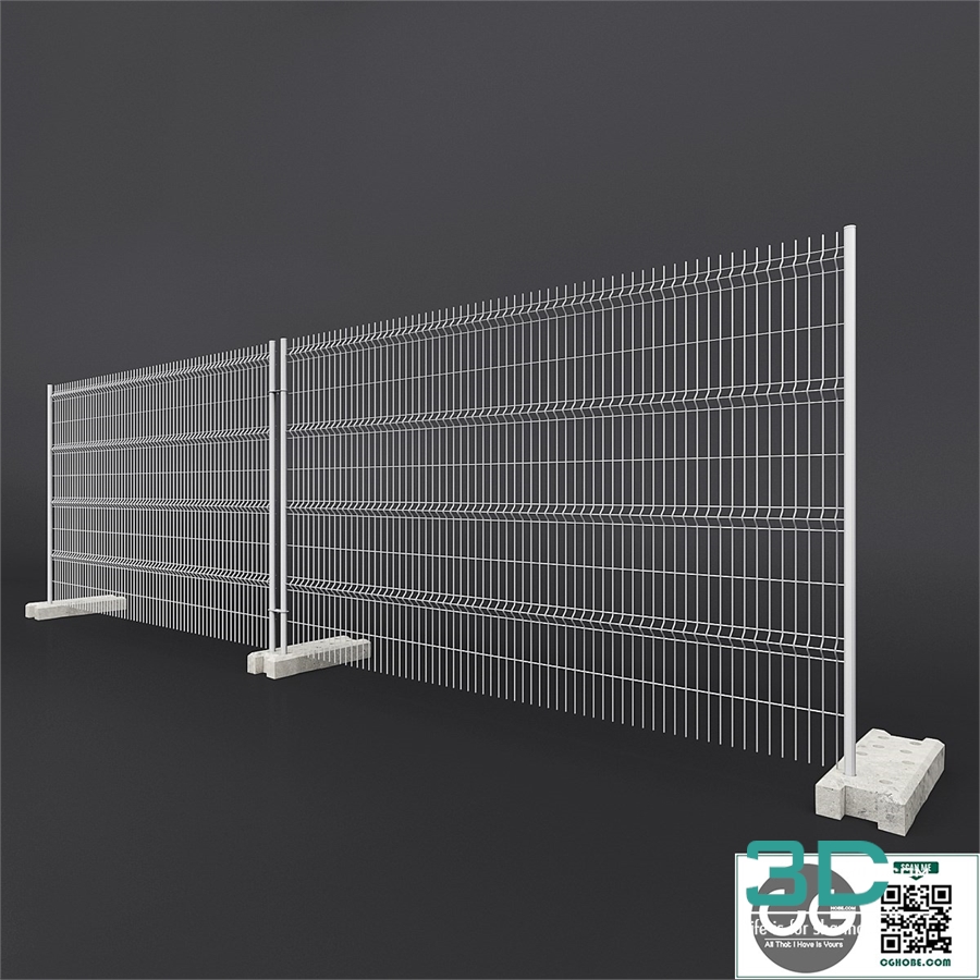 Temporary fencing with concrete base