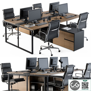 Office Furniture - employee Set 13