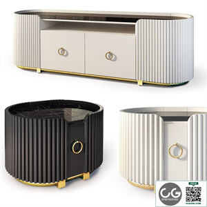 Dumas chest of drawers and bedside table. Nightstand, sideboard by Deprimo