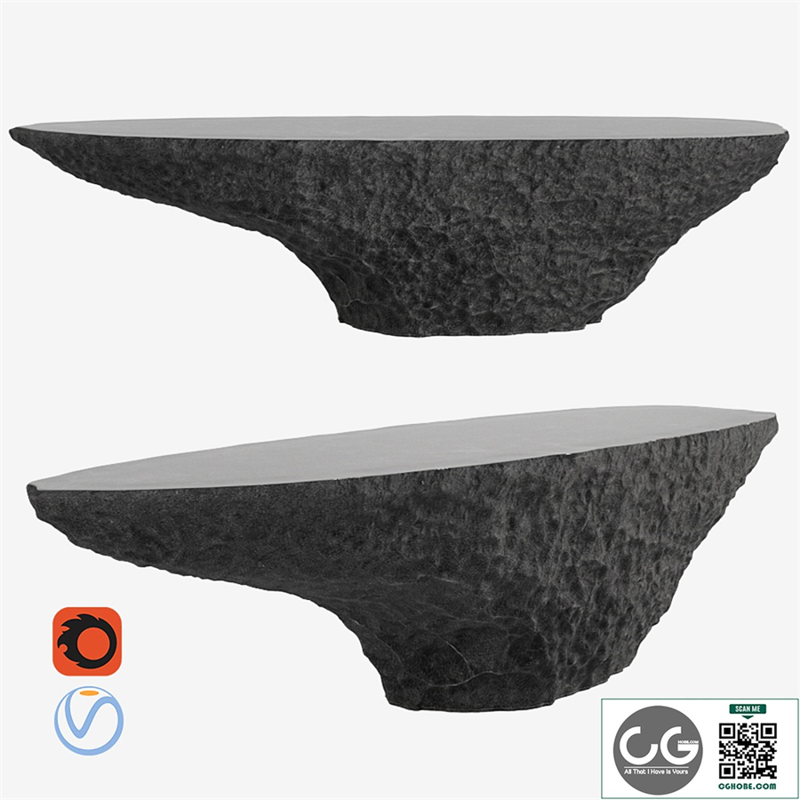 Raw Stone Rock Table