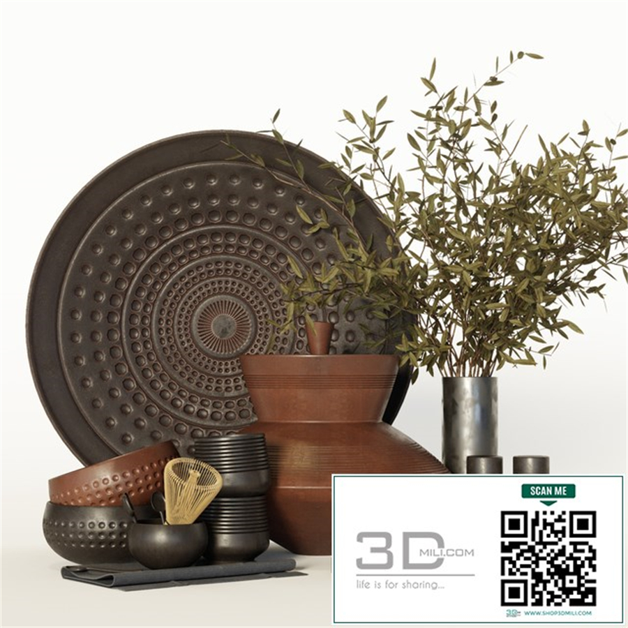 Pottery decorative set