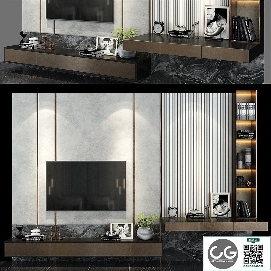 TV shelf set 119