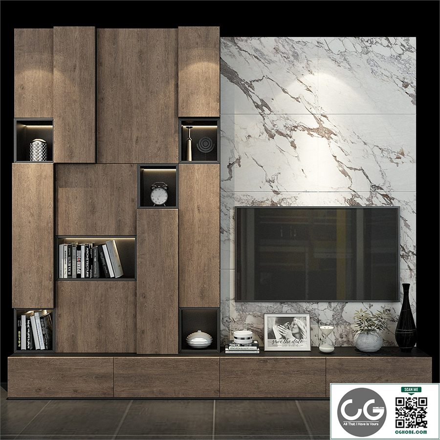 TV shelf set 126