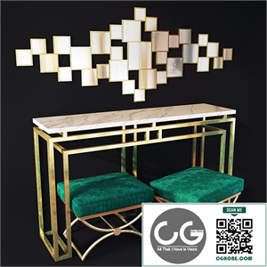 Art Deco dressing table / console. Console table by Lux Design