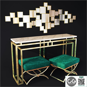 Art Deco dressing table / console. Console table by Lux Design