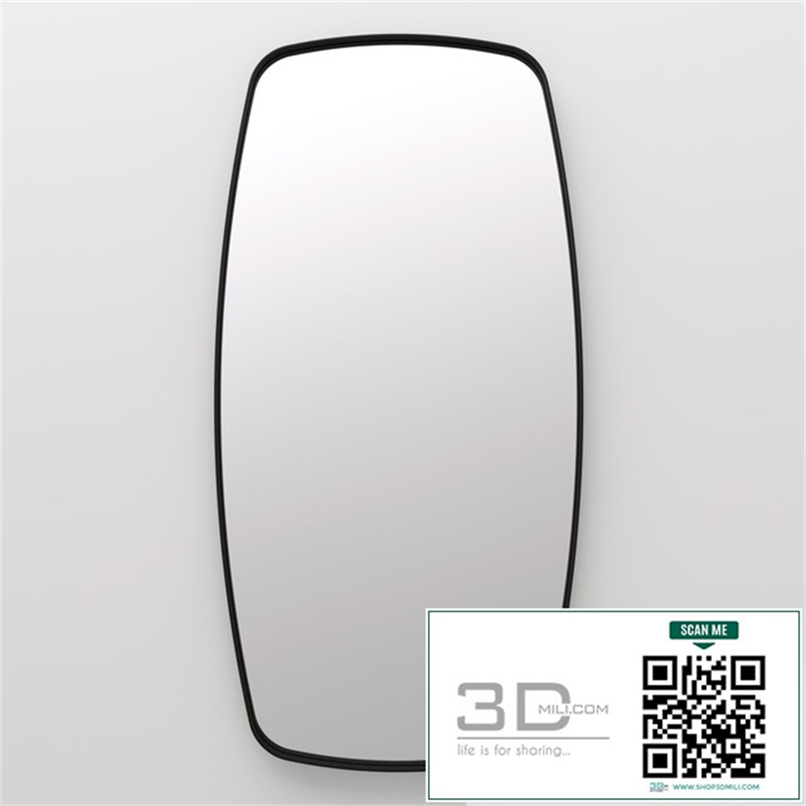 Stylish mirror in a thin frame Iron Shape