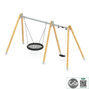 Swing 2,5m Solid Wood Kompan