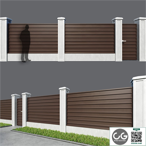 Fence made of corrugated board 5 options