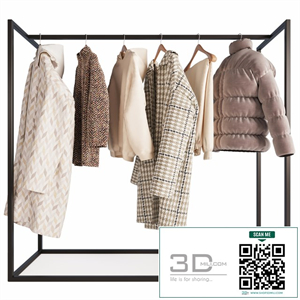 Hanger with women's clothes 02