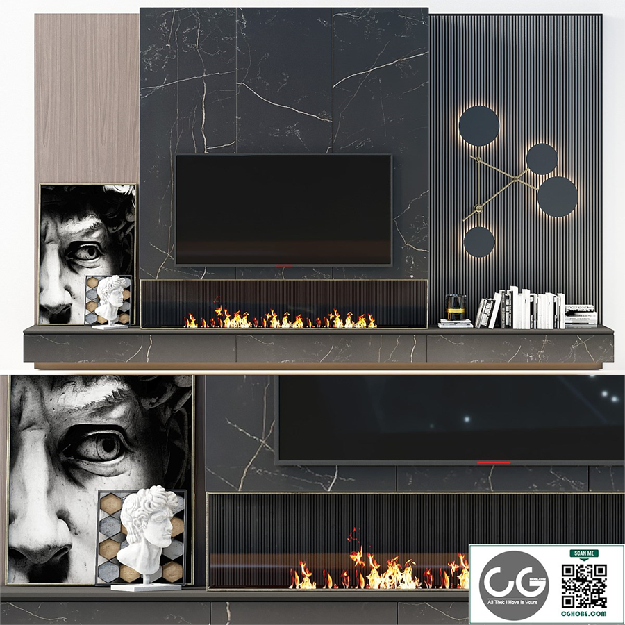 TV wall modern 56