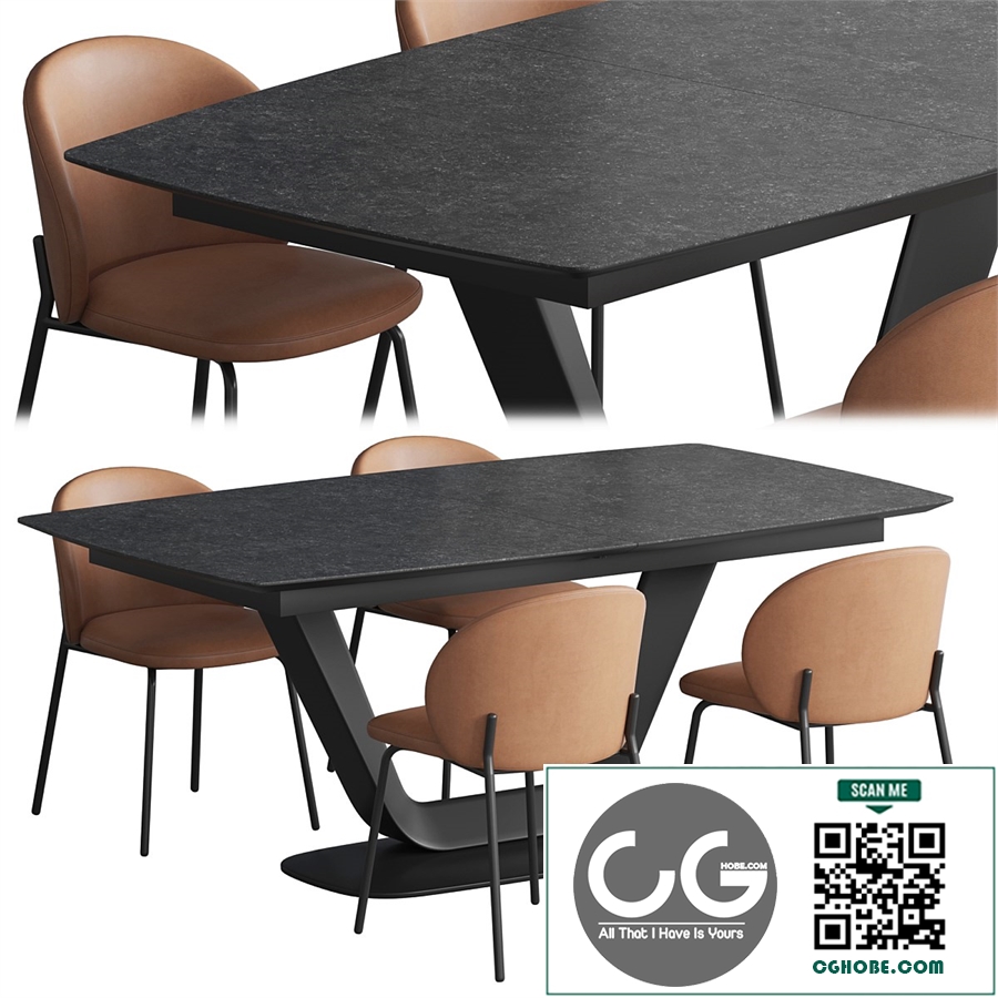 Boconcept Alicante table Princeton chair