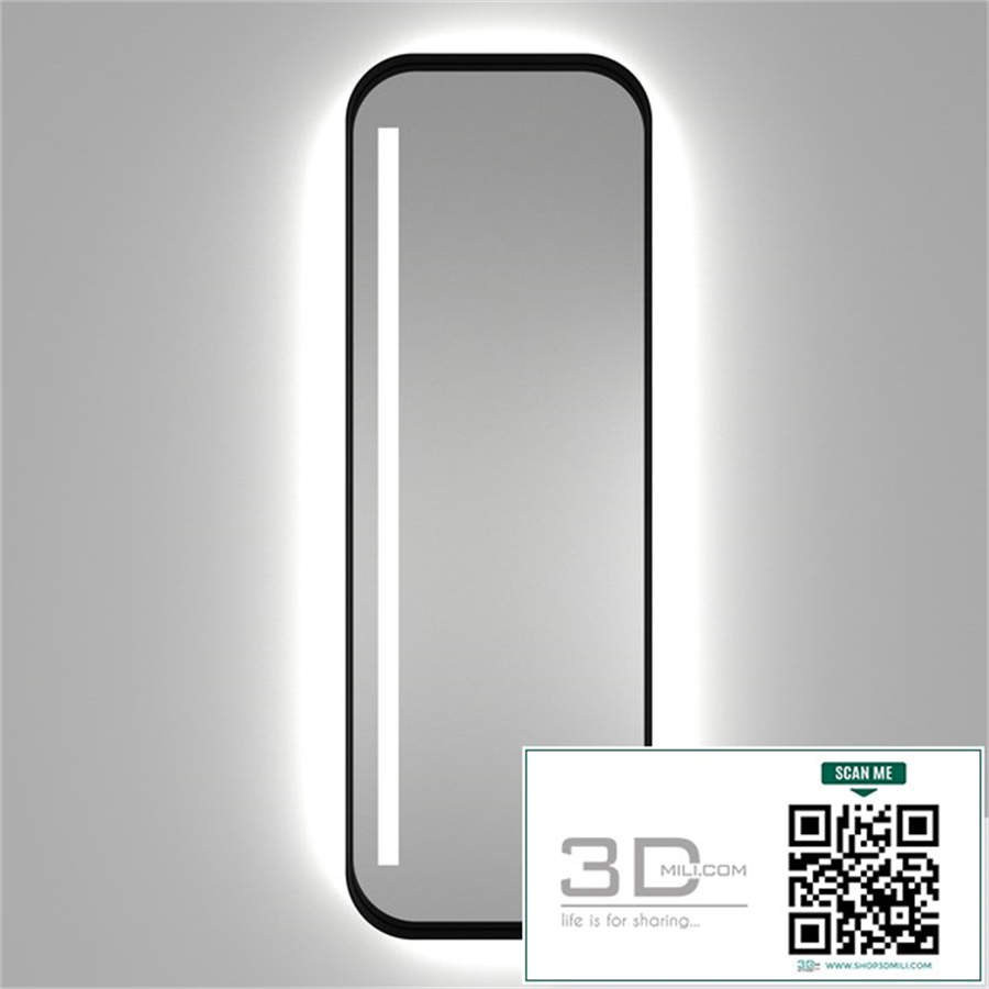 Iron LIGHT illuminated bathroom mirror