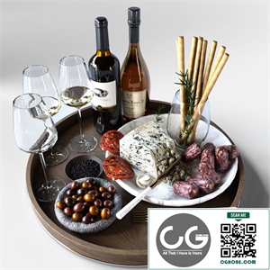 Cheese plate with sausages and wine. Alcohol