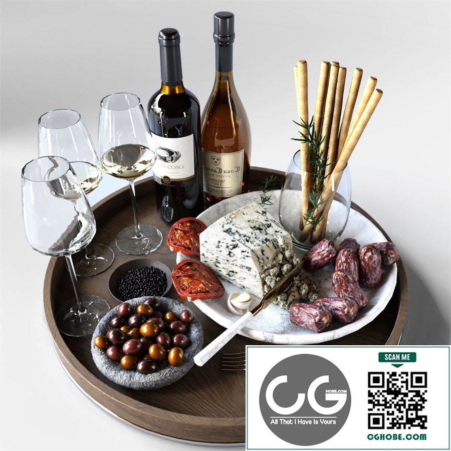Cheese plate with sausages and wine. Alcohol