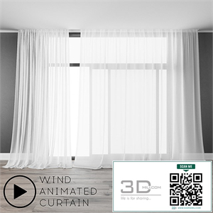 Tulle with wind animation