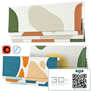 Roman Curtains 38 | Karuilu | Quick Fix Washable Colorful Rocks