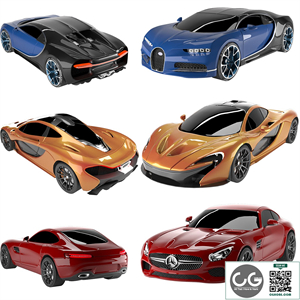 low poly cars set 1