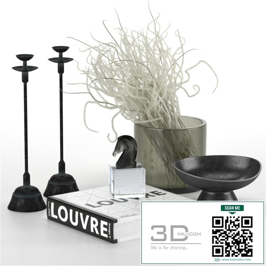 Decorative set with feather grass