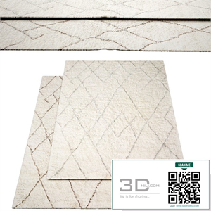 LUMINA SKETCHED HAND-KNOTTED WOOL SHAG RUG