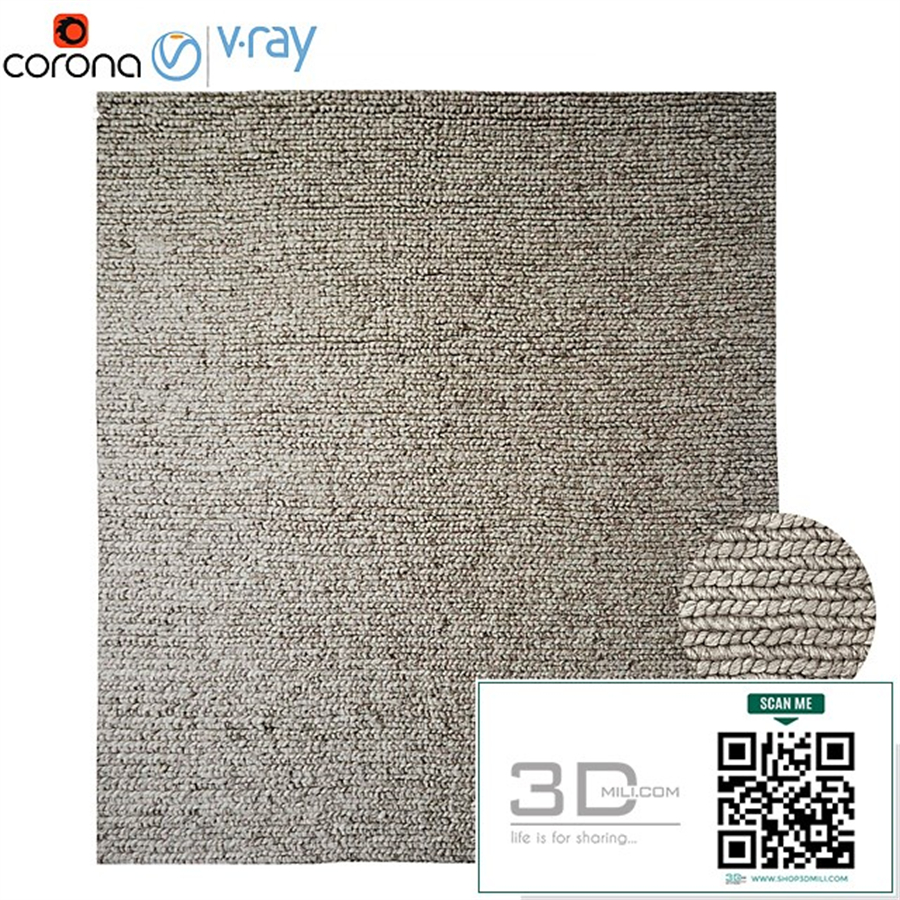 Braided wool rug