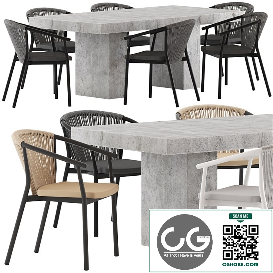 Coco Republic Abbott Dining Table and Marco Chair