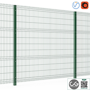 Metal fence 3D