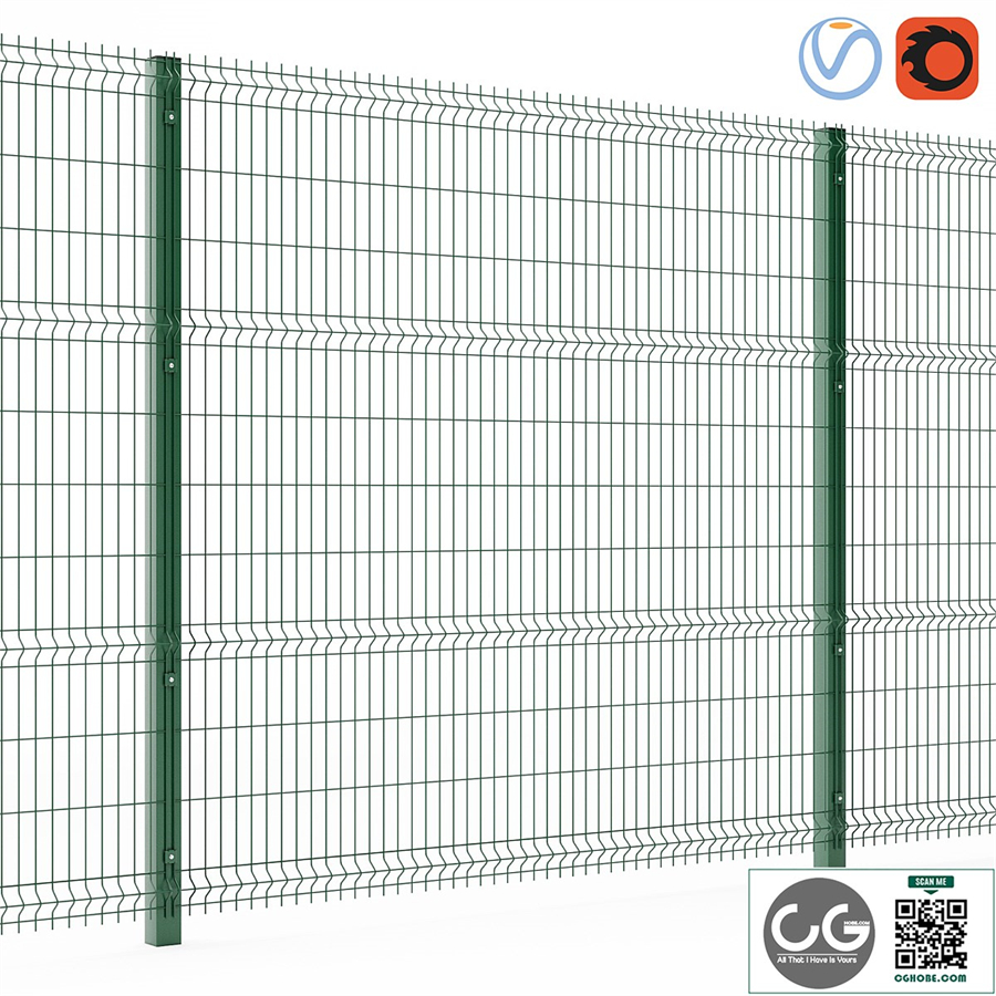 Metal fence 3D