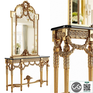 Console and mirror ART. 288 CIN55 by Cappellini Intagli