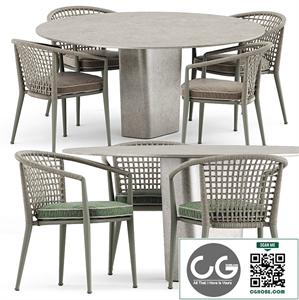 Erica 19 chair by bebitalia and Tao dining table by Tribu