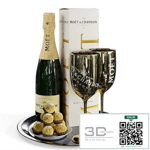 Champagne On A Tray set 2