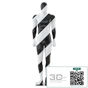 Male Mannequin with Black and White Color 57