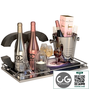 Collection of sparkling wine by candle