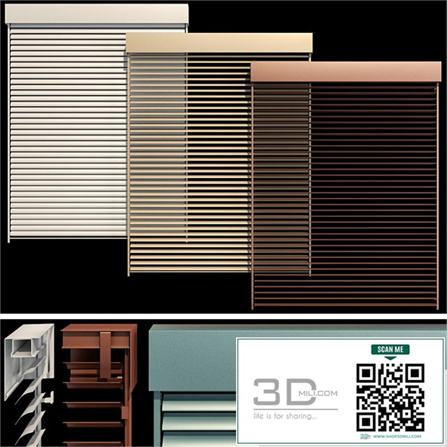 Metal blinds for windows and doors