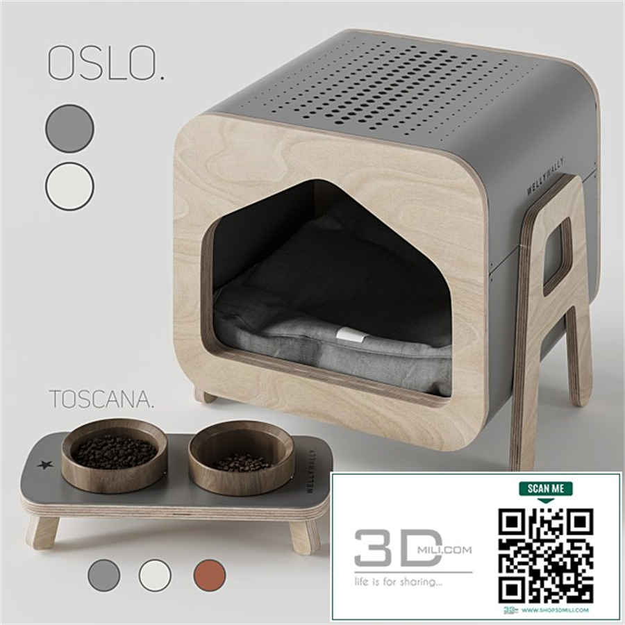WeelyWally Oslo house and Toscana pet feeder