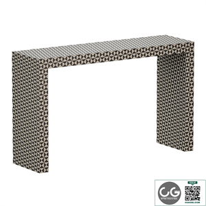 Intarsia Black Console Table (Crate and Barrel)