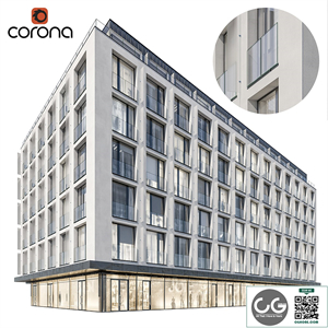 Modern residential building 05 | night