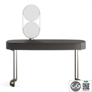 FENDI CASA MOONLIGHT LADY DESK (Charcoal Fiddleback Sycamore)