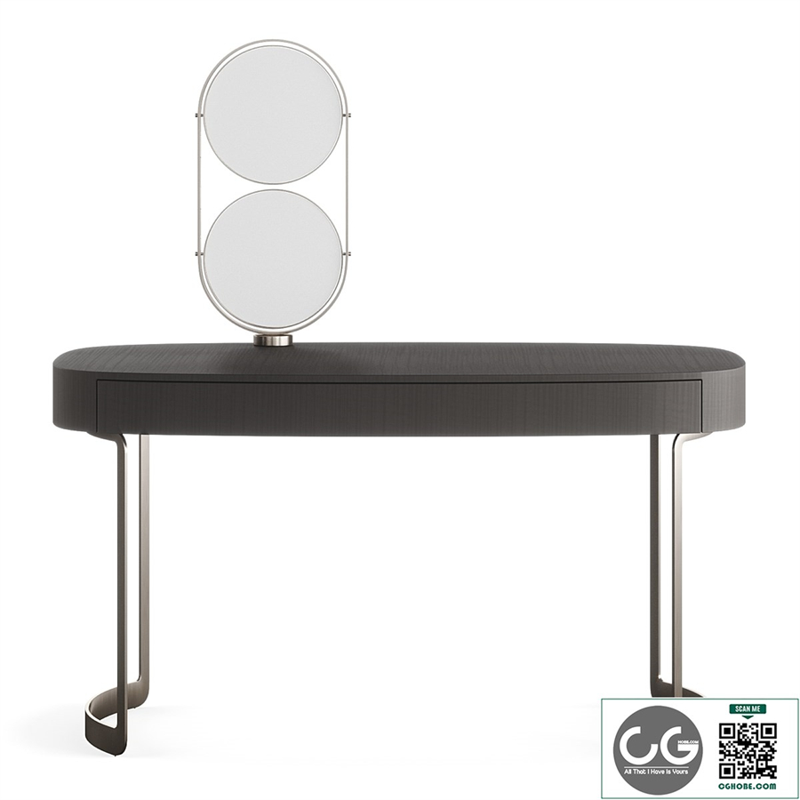 FENDI CASA MOONLIGHT LADY DESK (Charcoal Fiddleback Sycamore)