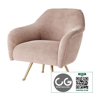 Mecox Dayle Rose Quartz Swivel chair