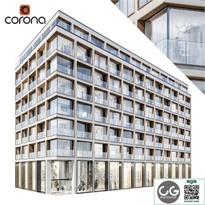 Modern residential building 06 | night + interiors
